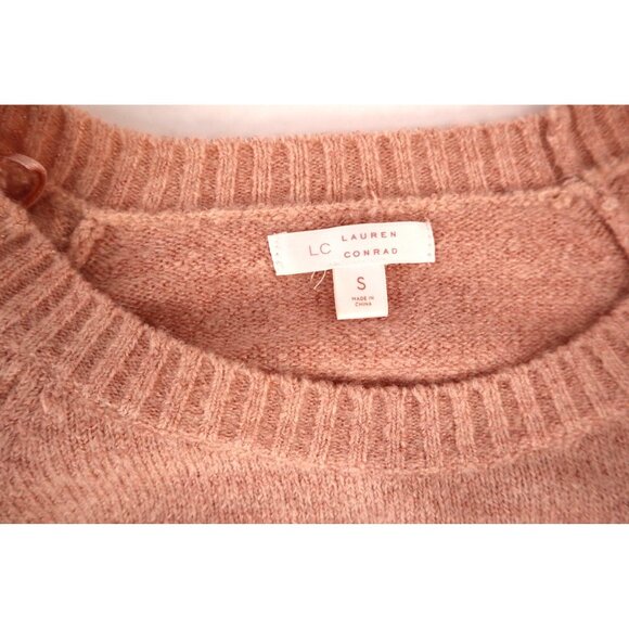 Lauren Conrad Women's Narwhal Sweater Pink Sequin Embellished Knit Size Small - Picture 7 of 16